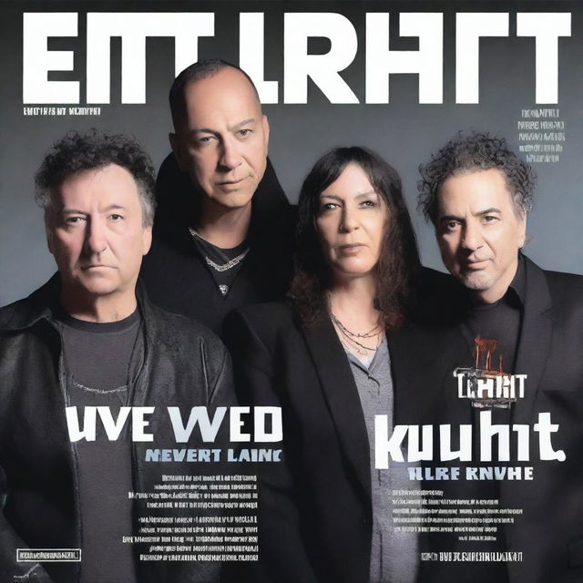 A March 2019 cover of Etheric Erudite magazine featuring an electronic/punk blues group called Wet Kuntt with 4 members: Daniel Fleming, Leon B, Sheldon Johnston, and Tabitha Christie (formerly Taber Dunston)