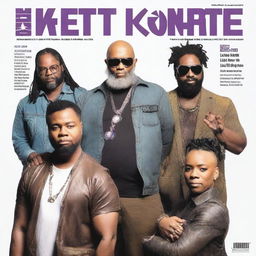 A March 2019 cover of Etheric Erudite magazine featuring an electronic/punk blues group called Wet Kuntt with 4 members: Daniel Fleming, Leon B, Sheldon Johnston, and Tabitha Christie (formerly Taber Dunston)