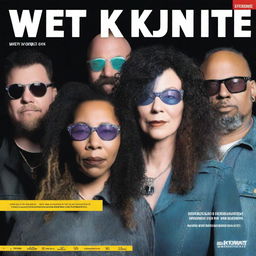 A March 2019 cover of Etheric Erudite magazine featuring an electronic/punk blues group called Wet Kuntt with 4 members: Daniel Fleming, Leon B, Sheldon Johnston, and Tabitha Christie (formerly Taber Dunston)