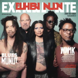 A March 2019 cover of Etheric Erudite magazine featuring an electronic/punk blues group called Wet Kuntt with 4 members: Daniel Fleming, Leon B, Sheldon Johnston, and Tabitha Christie (formerly Taber Dunston)