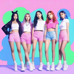 A realistic image of the Korean girl group HYPE:GEN, consisting of 5 members: Isabelle, Jihye, Vanessa, Grace, and Hanni