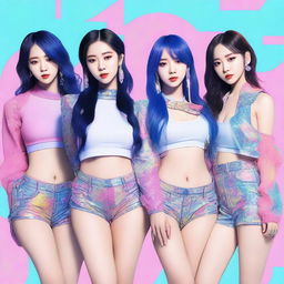 A realistic image of the Korean girl group HYPE:GEN, consisting of 5 members: Isabelle, Jihye, Vanessa, Grace, and Hanni