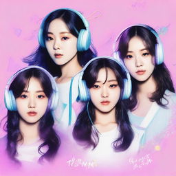 A zoomed-in, realistic image of the Korean girl group HYPE:GEN, consisting of 5 members: Isabelle, Jihye, Vanessa, Grace, and Hanni