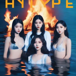 A zoomed-in, realistic album cover art featuring the Korean girl group Hype:Gen with members Isabelle, Jihye, Vanessa, Grace, and Hanni