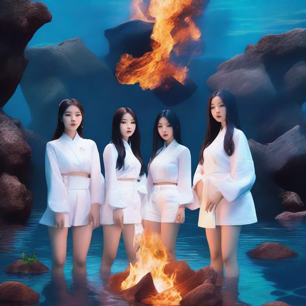 A zoomed-in, realistic album cover art featuring the Korean girl group Hype:Gen with members Isabelle, Jihye, Vanessa, Grace, and Hanni