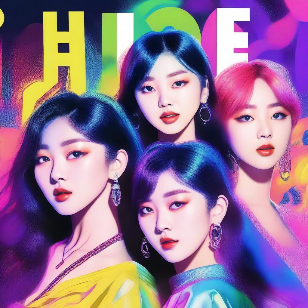 A zoomed-in, realistic album cover art featuring the Korean girl group Hype:Gen with members Isabelle, Jihye, Vanessa, Grace, and Hanni