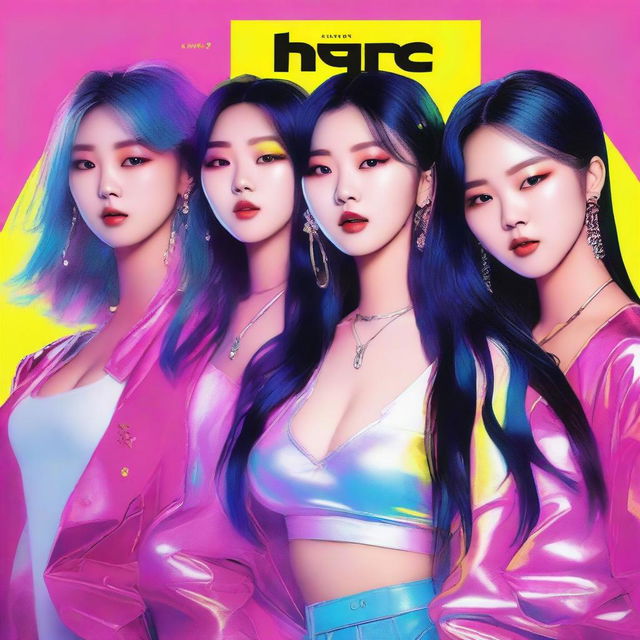 A zoomed-in, realistic album cover art featuring the Korean girl group Hype:Gen with members Isabelle, Jihye, Vanessa, Grace, and Hanni