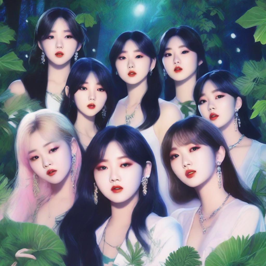 A zoomed-in, realistic album cover art featuring the Korean girl group Hype:Gen with members Isabelle, Jihye, Vanessa, Grace, and Hanni