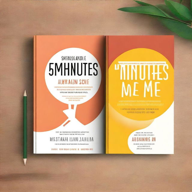 Create a professional book cover for a new book series titled '5 Minutes for Me'