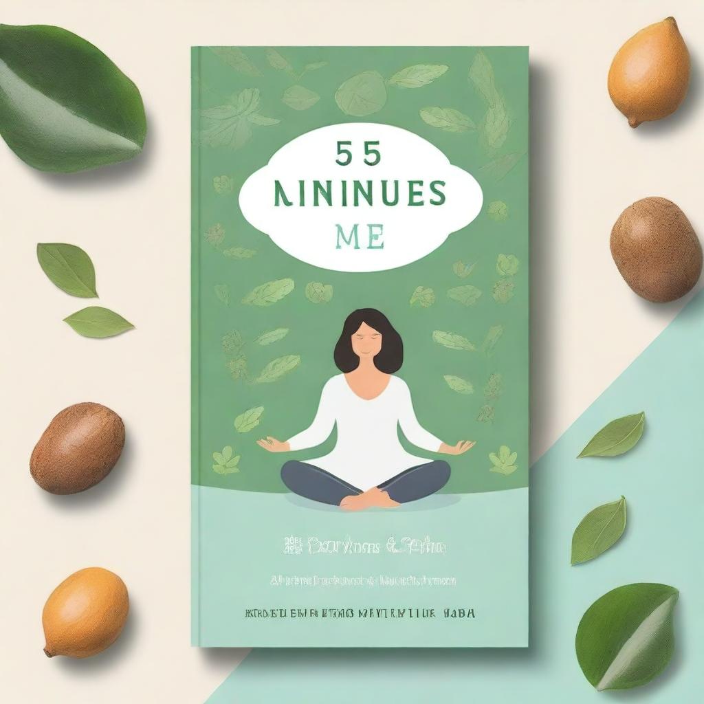 Create a book cover for a wellness book titled '5 Minutes for Me'