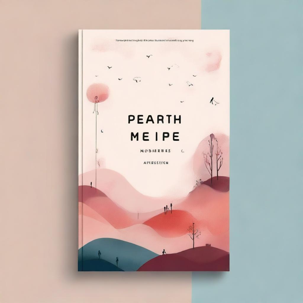 Create a book cover for a poetry book about the stages of life, from birth to death