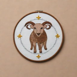 Design an embroidered-style personal logo for 'Amir', integrating elements of veterinary medicine and the Gemini zodiac sign, indicating 'Amir's' profession and star sign.