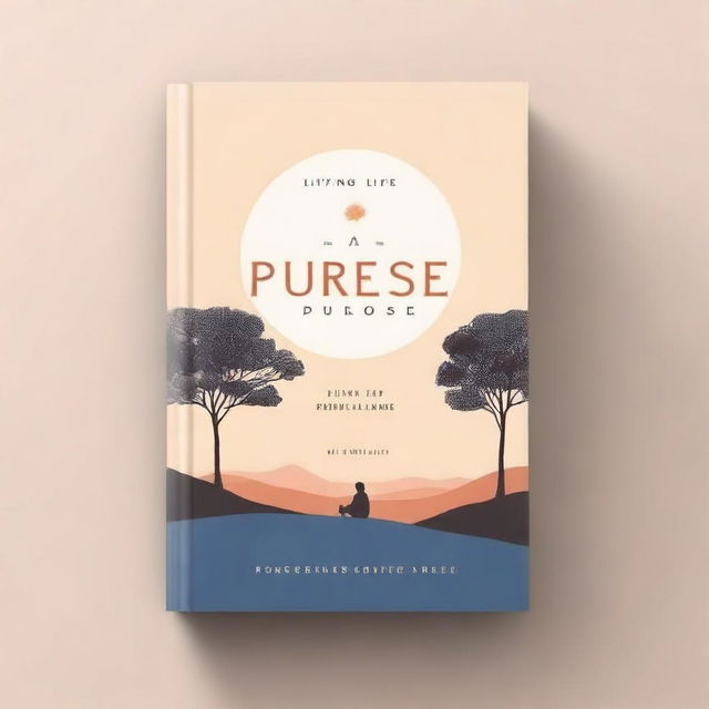 Create a book cover entitled 'Living a Life of Purpose