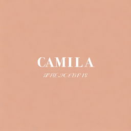 Create a logo featuring the name 'Camila'