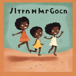 A book cover illustration featuring Black children playing barefoot on rough earth