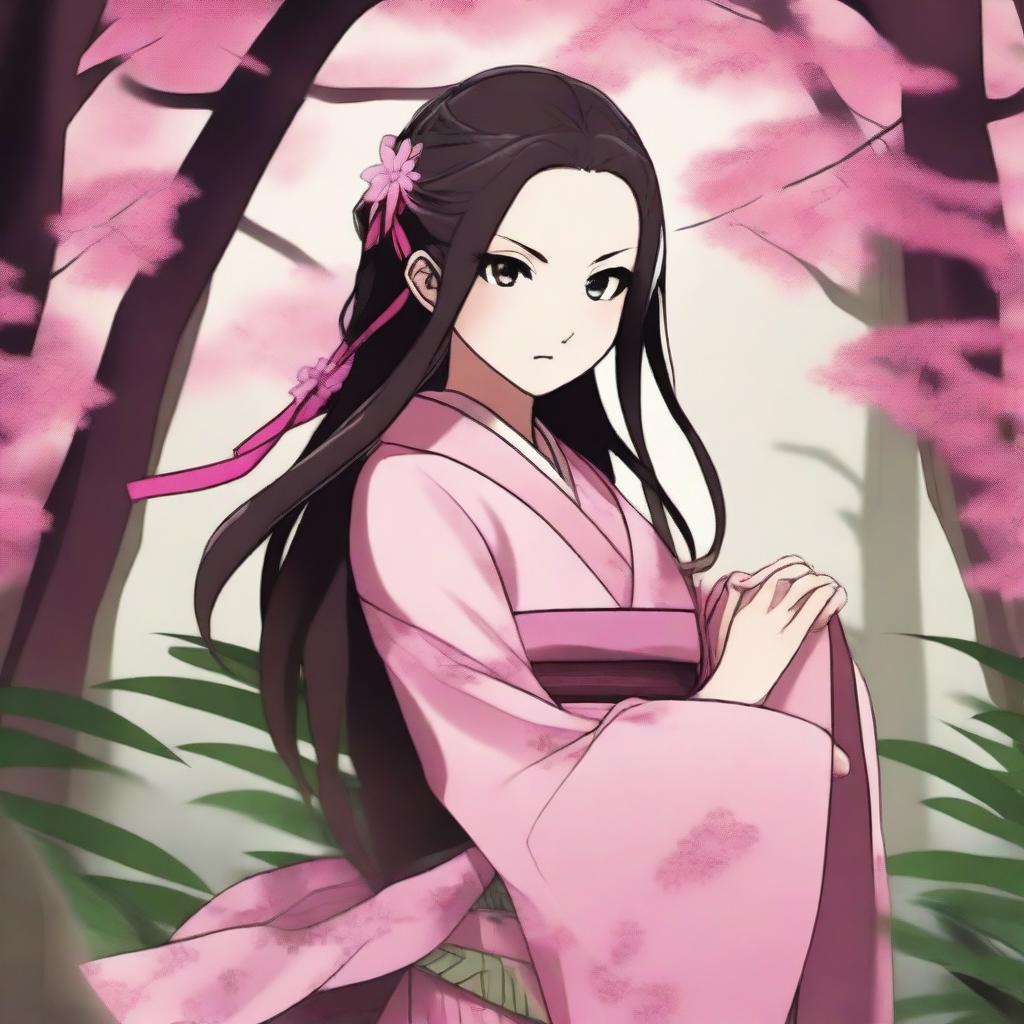 Create an image of Nezuko Kamado from Demon Slayer