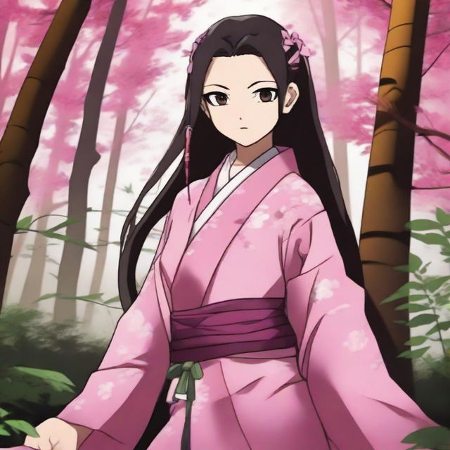 Create an image of Nezuko Kamado from Demon Slayer