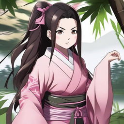 Create an image of Nezuko Kamado from Demon Slayer