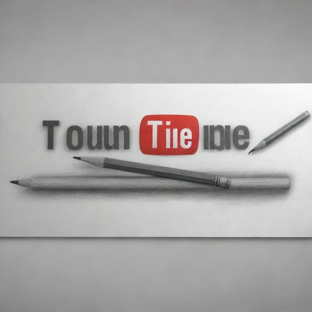 A realistic 3D pencil drawing designed as a YouTube banner, showcasing a creative and artistic interpretation