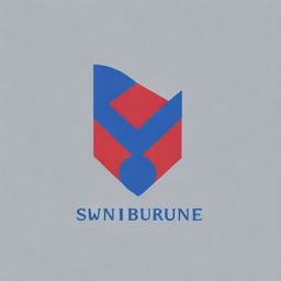 Create a new logo for Swinburne University, embodying creativity and activity. The dominant shade should be a technological blue, reflecting innovation and modernity.