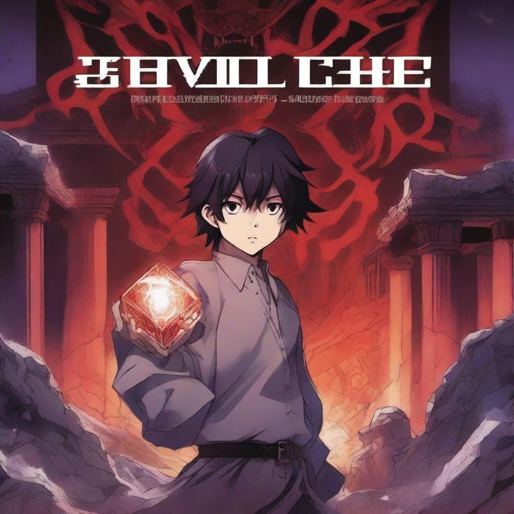 A manga-style anime cover featuring the 'Devil Cube'
