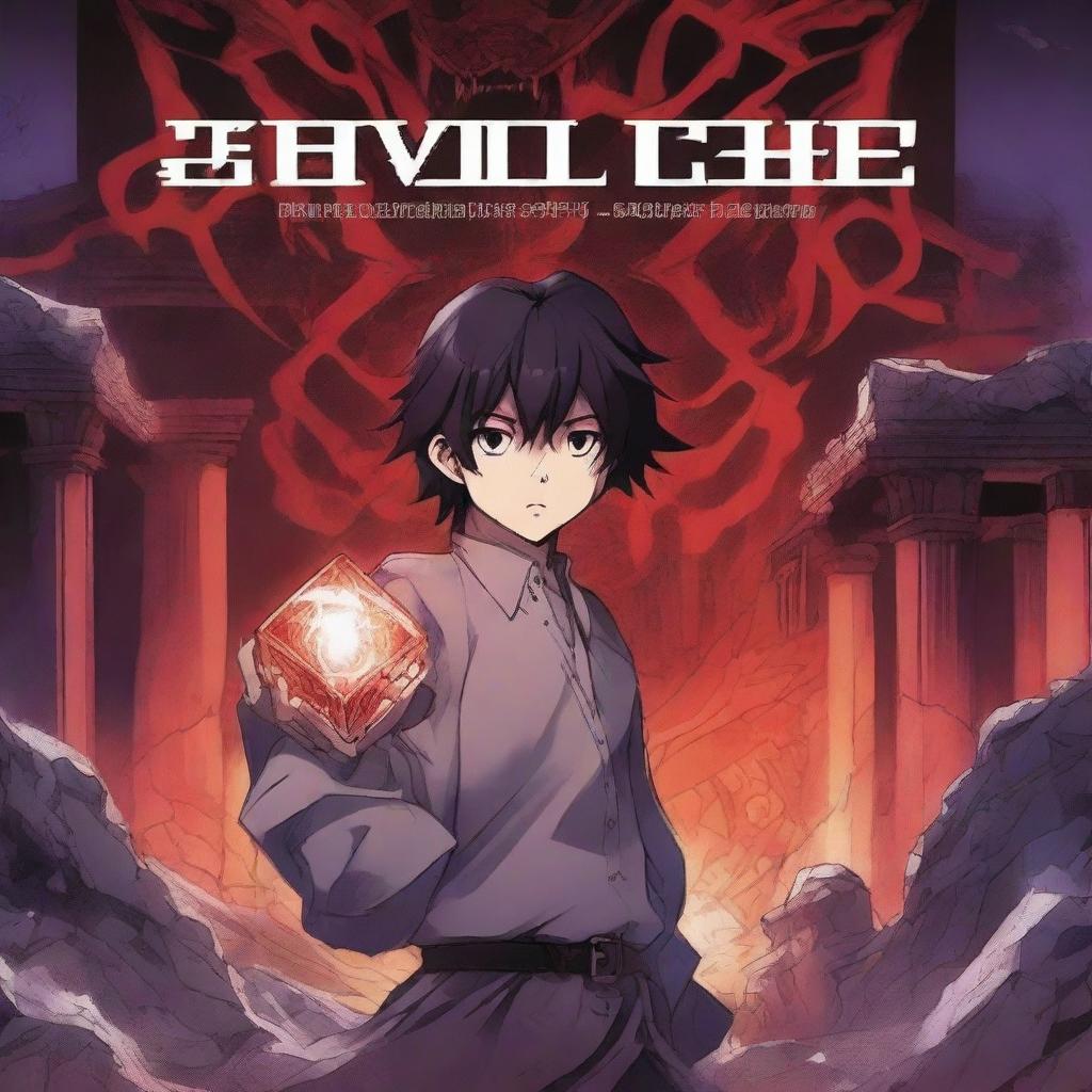 A manga-style anime cover featuring the 'Devil Cube'