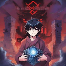 A manga-style anime cover featuring the 'Devil Cube'