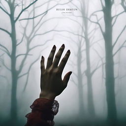 A book cover image featuring a woman's hand reaching out, trying to find her way in a dense fog