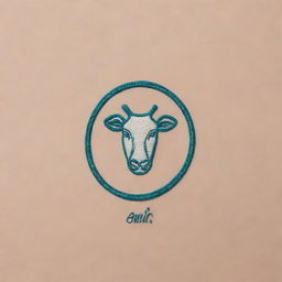 Create a simplified, embroidery-style personal logo for 'Amir', blending elements of veterinary medicine and the Gemini zodiac sign, ensuring it's simple yet effective.