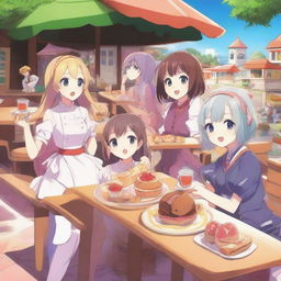 A vibrant anime poster featuring a slice of life adventurer party in another world