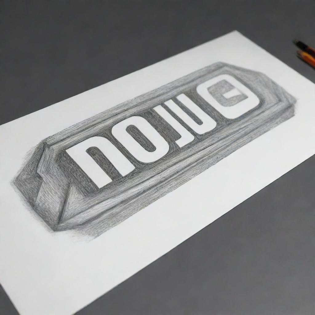 A 3D pencil-drawn art piece designed for a YouTube banner