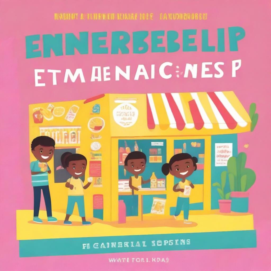 A colorful and engaging book cover about entrepreneurship for kids