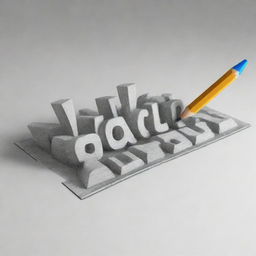 A 3D pencil-drawn art piece designed for a YouTube banner