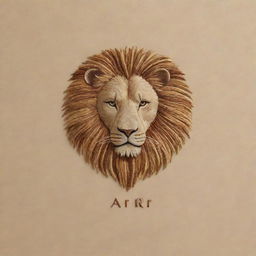 Design an uncomplicated, embroidery-style personal logo for 'Amir', incorporating elements of veterinary medicine, the Gemini zodiac sign, and a lion, aiming simplicity and uniqueness.