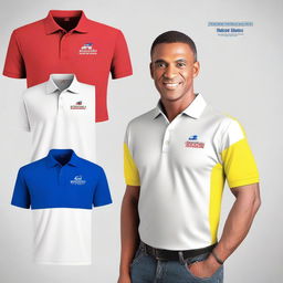 Design a polo shirt that reflects the qualities of a successful NFL sports agent