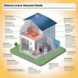 Create a labelled graphic of a district-wide heat network for marketing purposes, advertising the services of a professional design consultant