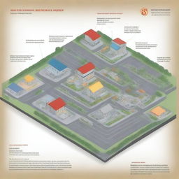 Create a labelled graphic of a city-wide heat network for marketing purposes, advertising the services of a professional design consultant