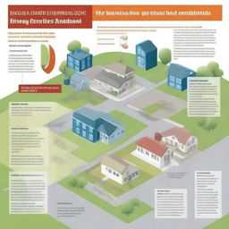 Create a labelled graphic of a city-wide heat network for marketing purposes, advertising the services of a professional design consultant