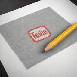 A detailed 3D pencil drawing oriented towards a YouTube poster design