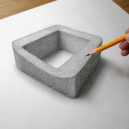 A detailed 3D pencil drawing oriented towards a YouTube poster design