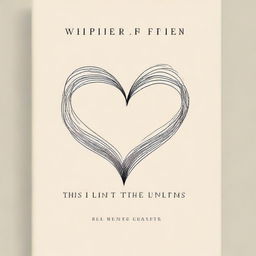 Create a minimalist book cover for a poetry book titled 'Whispers Between the Lines'