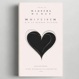 Create a minimalist book cover for a poetry book titled 'Whispers Between the Lines'