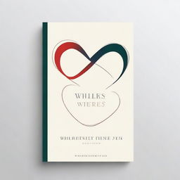 Create a minimalist book cover for a poetry book titled 'Whispers Between the Lines'