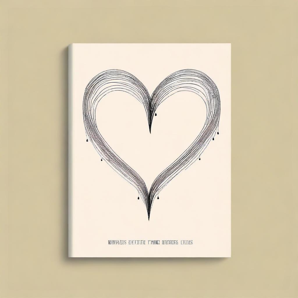 Create a minimalist book cover for a poetry book titled 'Whispers Between the Lines'