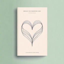 Create a minimalist book cover for a poetry book titled 'Whispers Between the Lines'