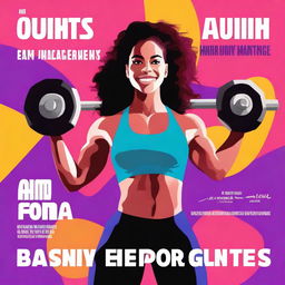 A vibrant and engaging ebook cover featuring a woman training in a gym