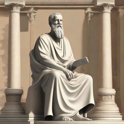 Create an image of Zeno of Citium, the founder of Stoicism