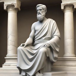 Create an image of Zeno of Citium, the founder of Stoicism