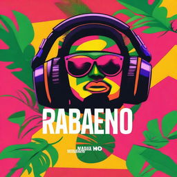 Create a vibrant podcast cover for a reggaeton music podcast titled 'Sabor Sonoro'