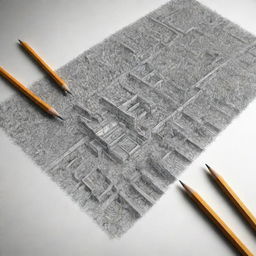 A beautifully detailed 3D pencil drawing for a visually stunning cover and poster design.